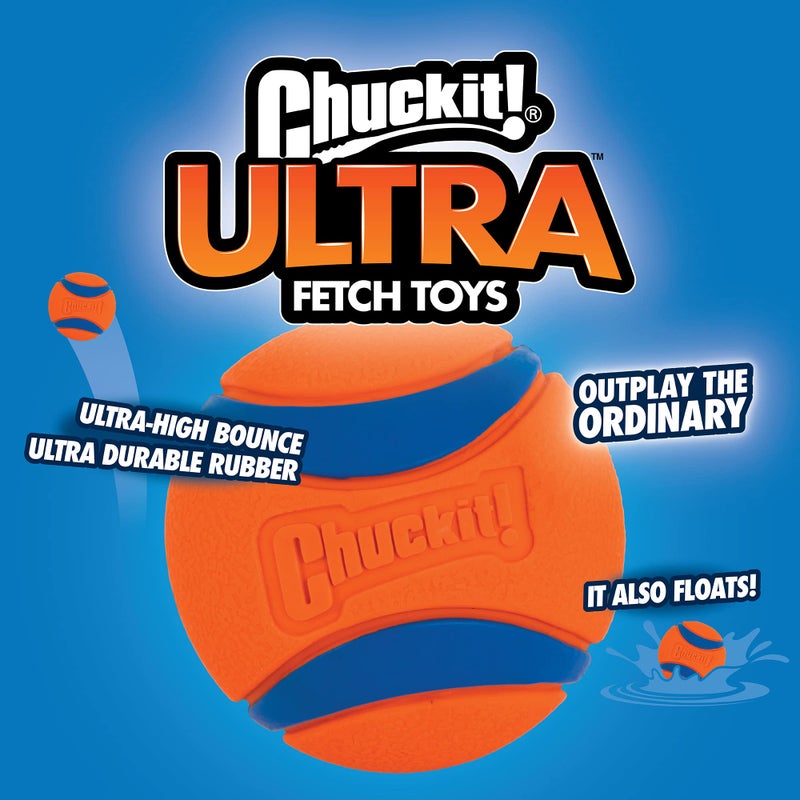 Chuckit! Chuck It Ultra Ball, Large/Grande, Orange (2 Pack) - Image 2